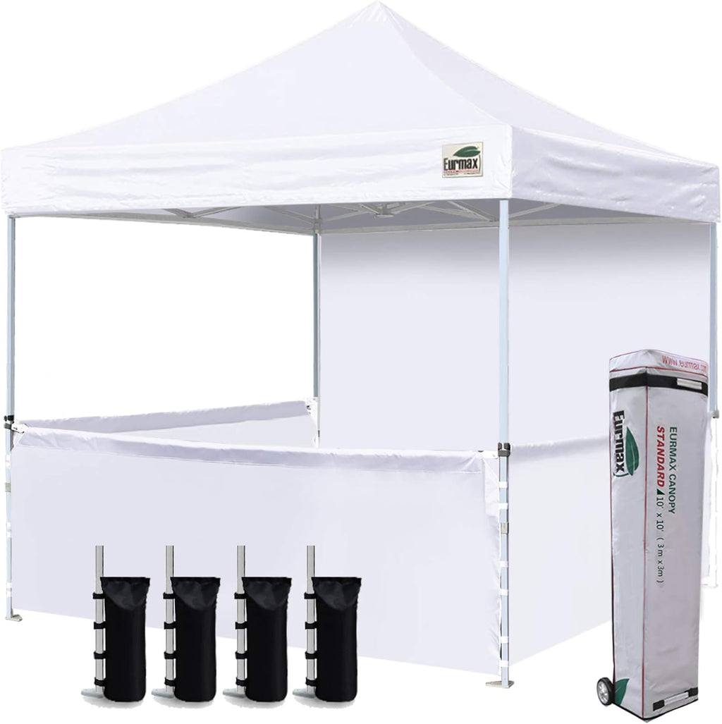 10x10 Pop-up Canopy Tent with Sidewalls and Roller Bag q7k