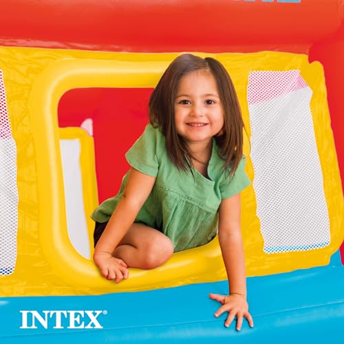 Intex Inflatable Jump-O-Lene Playhouse Trampoline Bounce Castle for Kids Ages 3-6 E97914