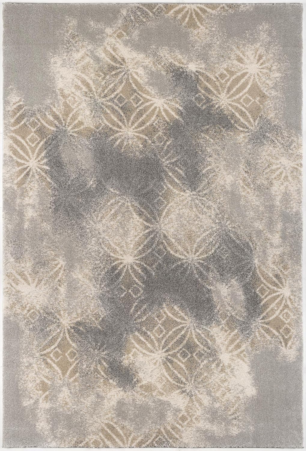 New Zealand Plush Scandinavian Grey Brown Indoor Area Rug 4' x 6' A2990