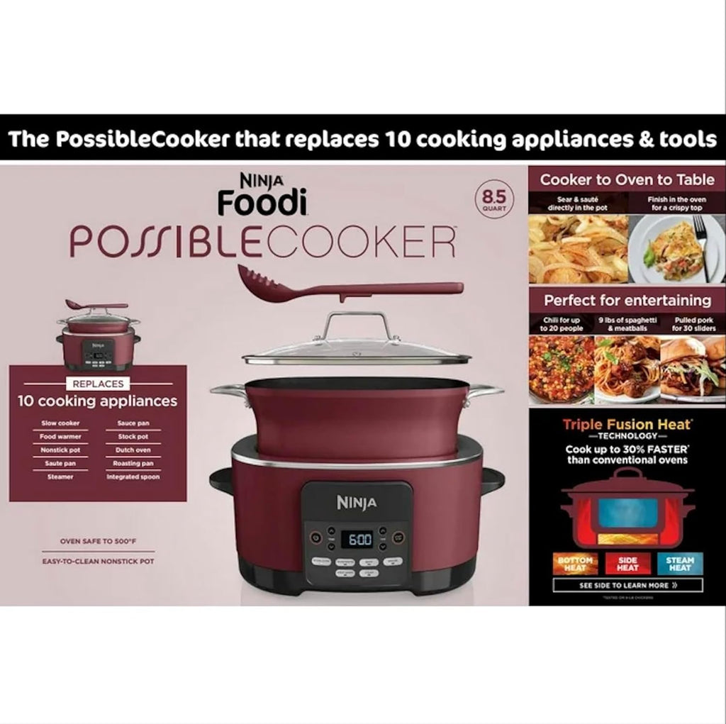 Ninja Foodi Possible Cooker 8.5qt Multi-Cooker, Cherry Red O35851