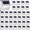 48 Pack Solar Step Lights Outdoor Fence Lights Solar Powered Deck Lights Waterproof Solar Stair Lights for Garden Yard Patio Fence Pathway Backyard (Cool White)