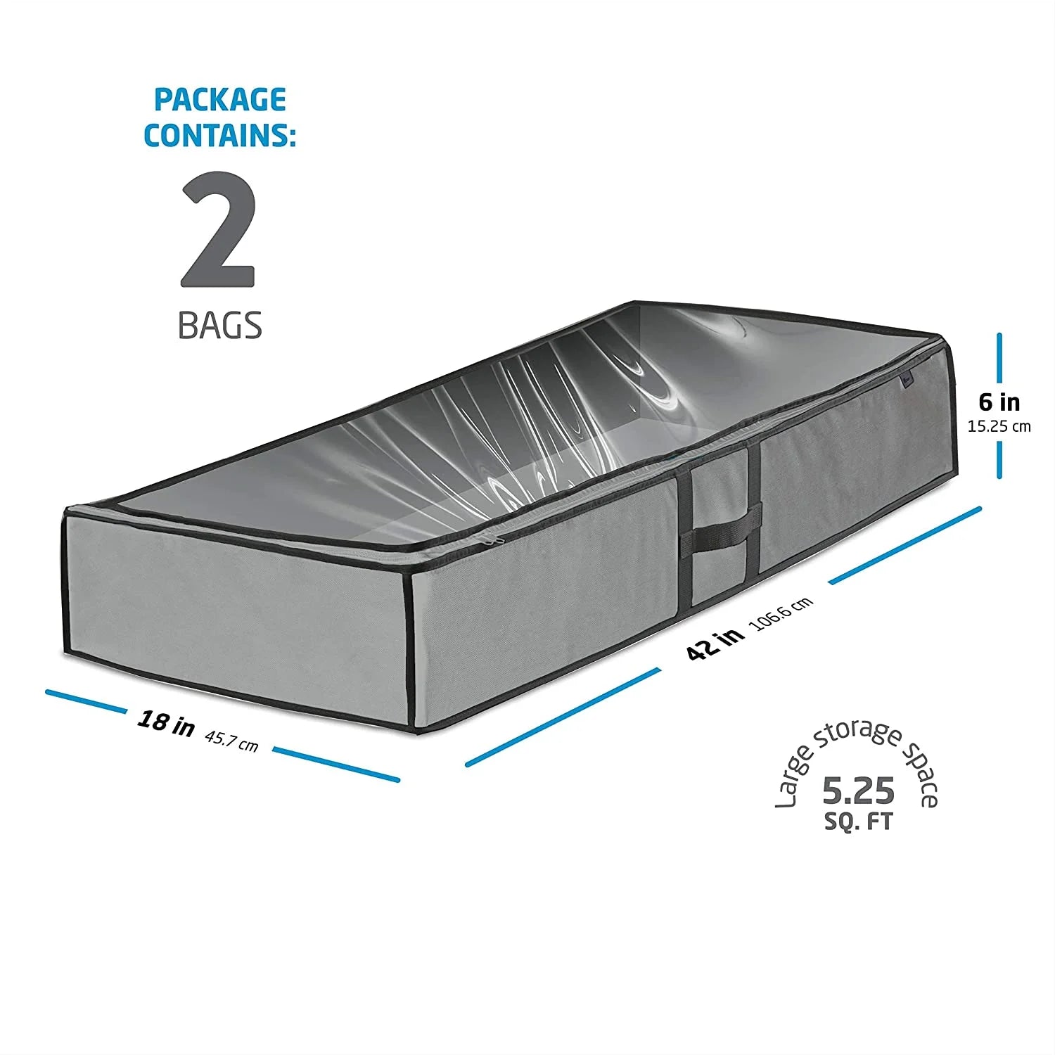 Underbed Storage Bag Organizer (2 Pack) with Clear Window U816307