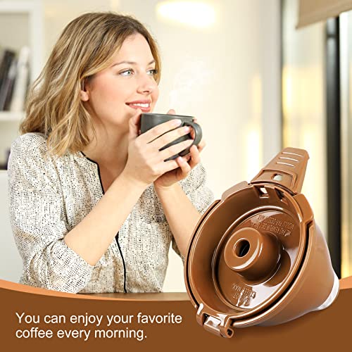 KEEPOW Reusable Coffee Filter for Hamilton Beach FlexBrew, 2 Pack, Brown P774