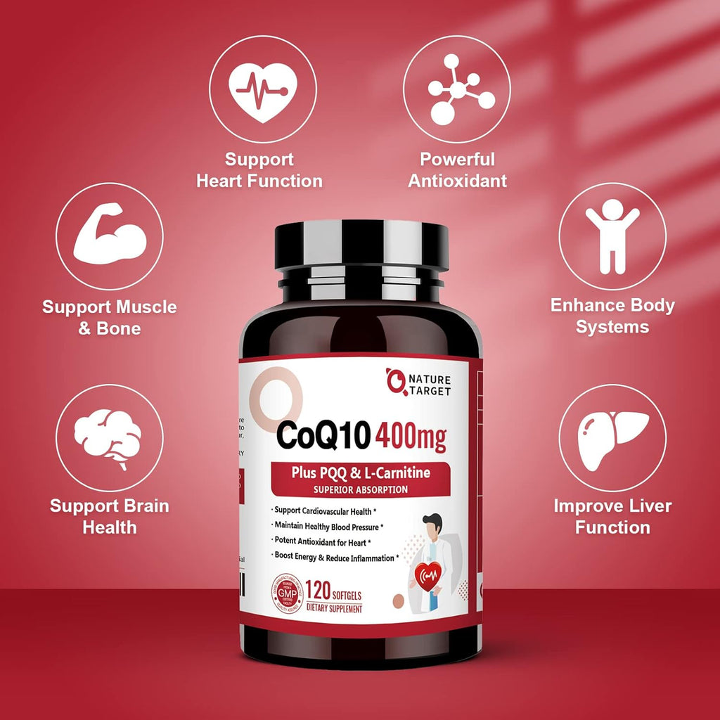 CoQ10 400mg with PQQ, Omega-3s & L-Carnitine, High Absorption, 120 Servings a7