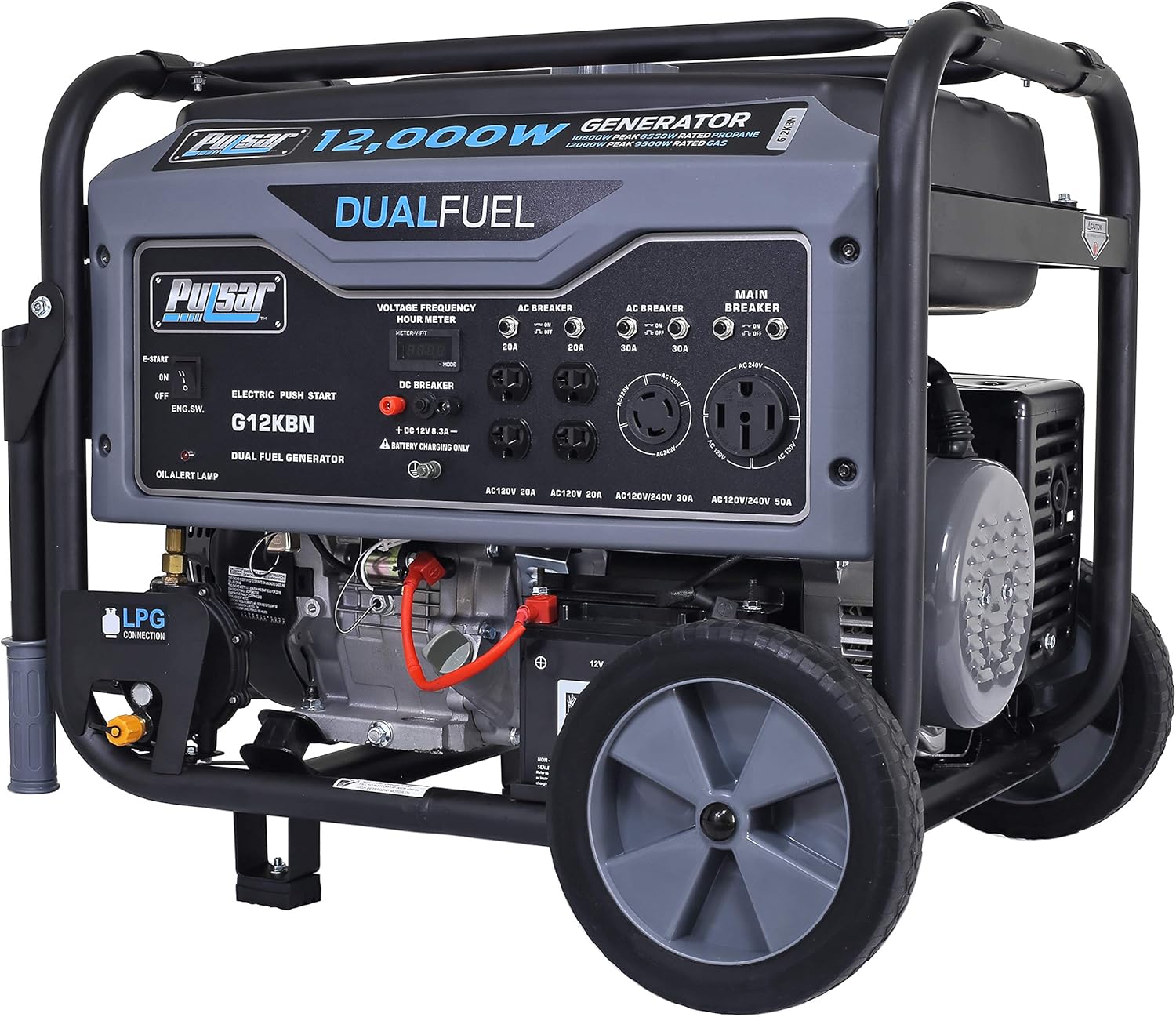 Heavy Duty Portable Dual Fuel Generator 9500 Watts Electric Start a7