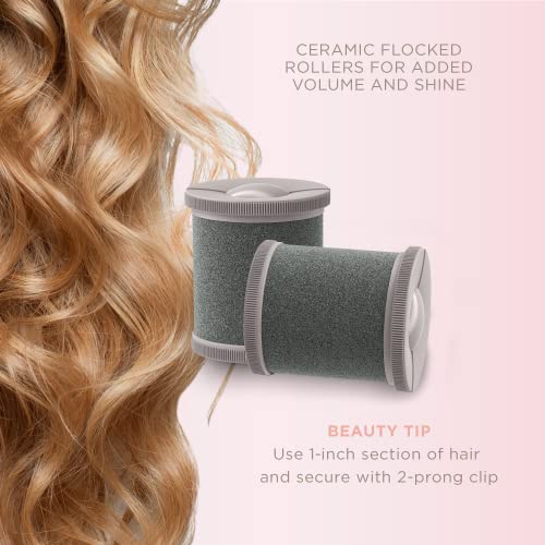 INFINITIPRO BY CONAIR Ceramic Flocked Hot Rollers for All Hair, 2 Inch U76733