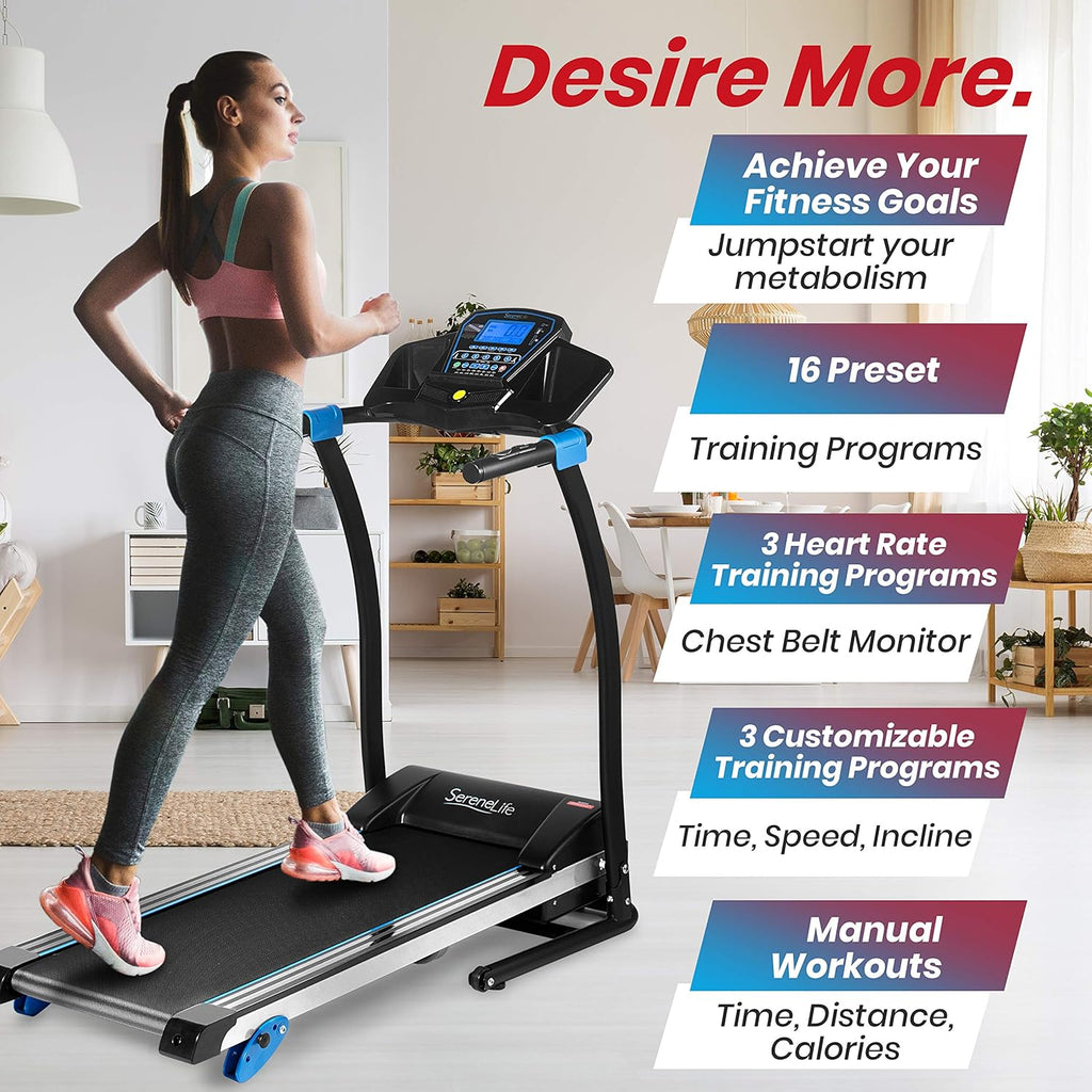 Treadmill Folding Electric 2.5 HP Indoor Running Machine k7p