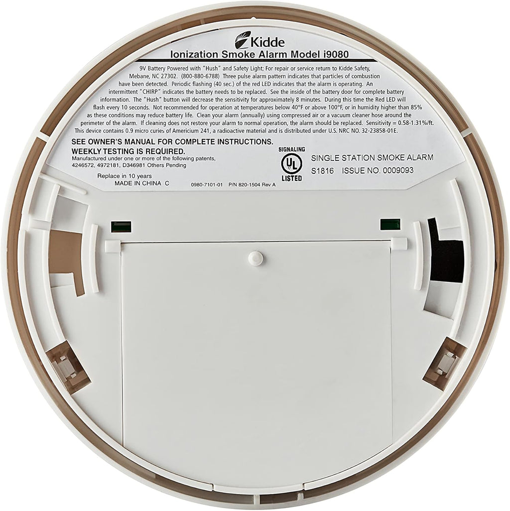 Kidde Smoke Detector with Safety Light for Hearing Impaired, Battery Operated M71278