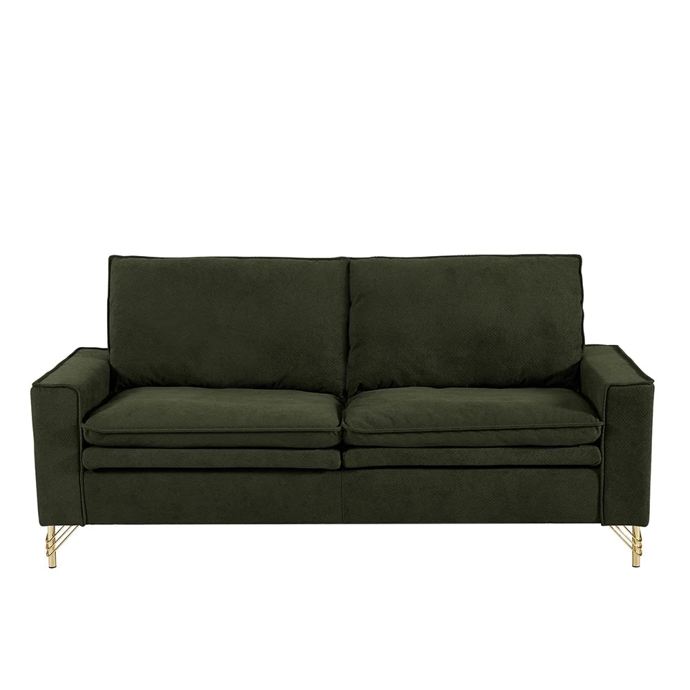 HUTWIFE 78-inch Mid-Century 2-Seat Loveseat Couch with Metal Legs R6166