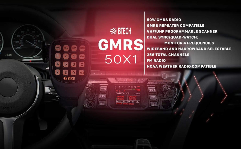 GMRS Two-Way Radio with Repeater Capable and Dual Band Scanning a7
