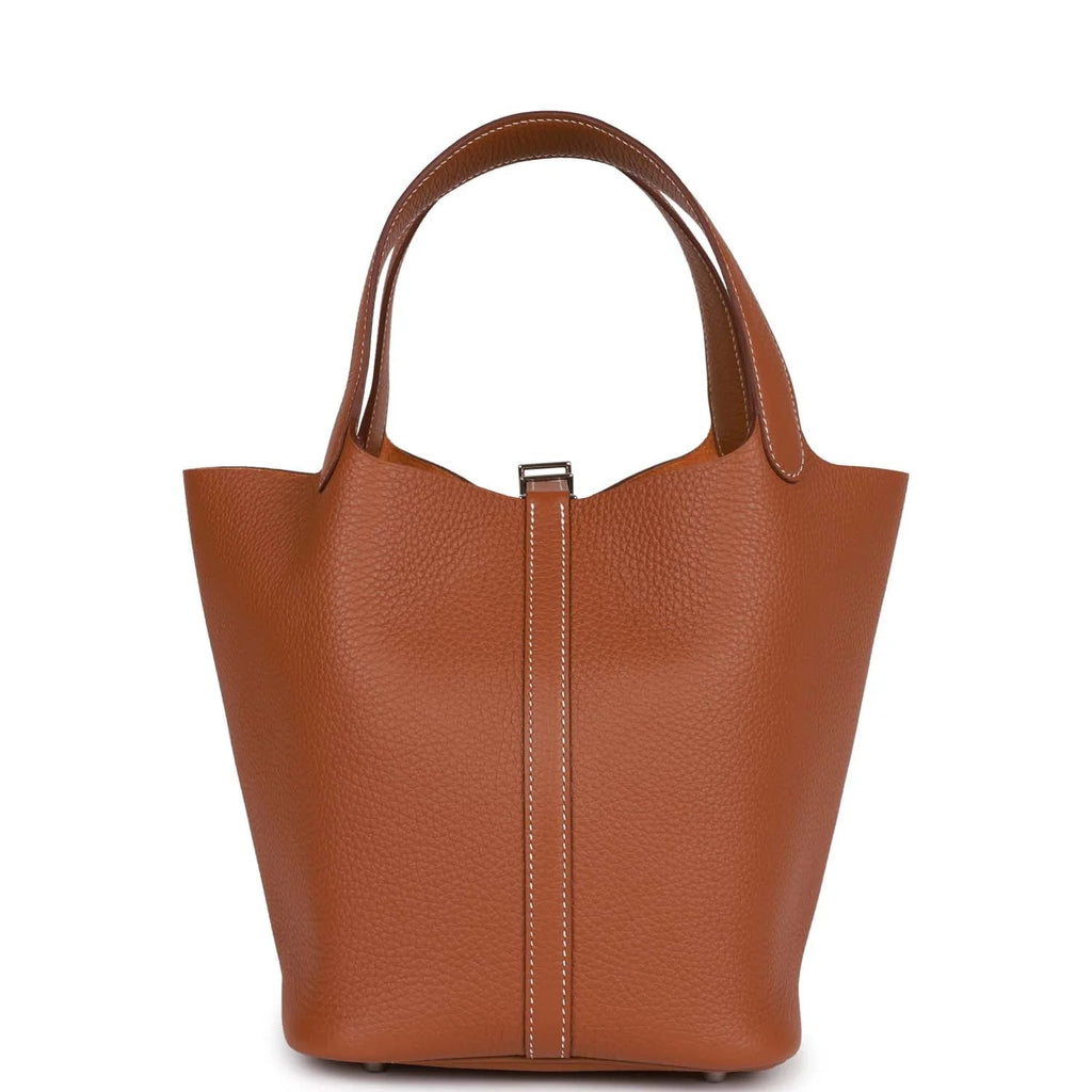 Gold Clemence Leather Handbag 22 k7