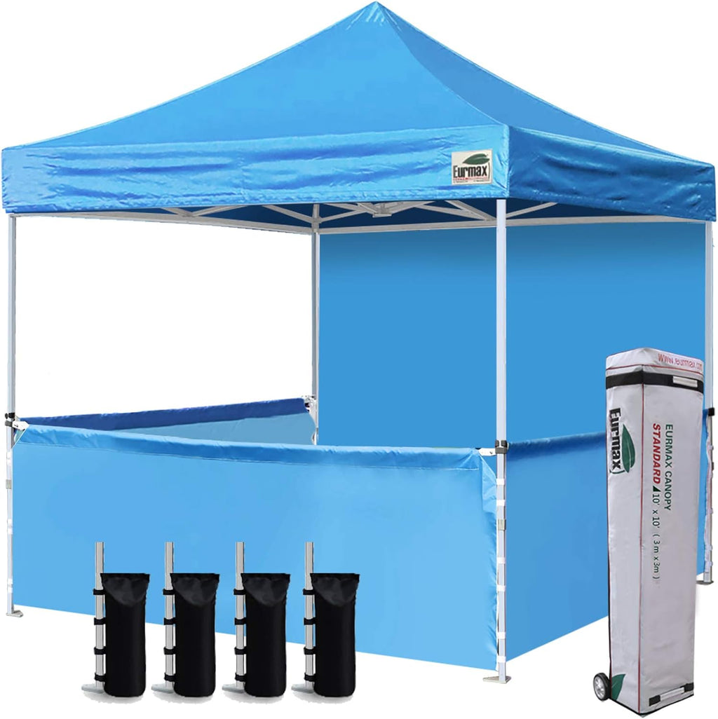 10x10 Pop-up Canopy Tent with Sidewalls and Roller Bag q7k