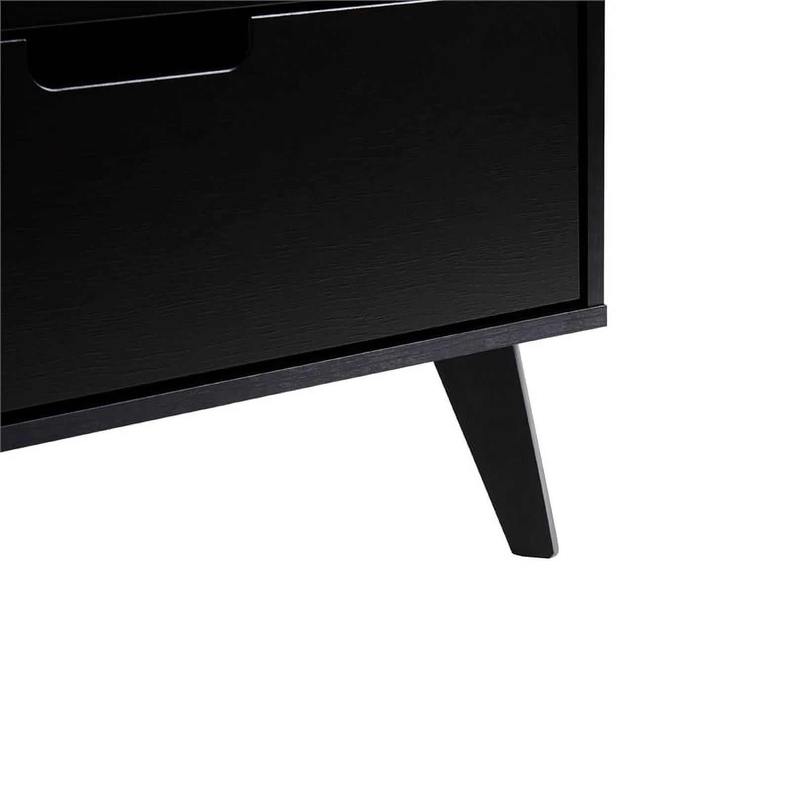 Pemberly Row 6 Drawer Wood Dresser with Cut Out Handles - Black M54744