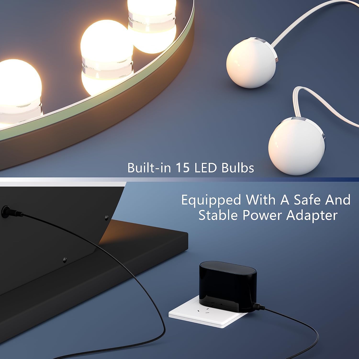 Vanity Mirror with Lights 32x28 10X Magnification Touch Dimmable k7