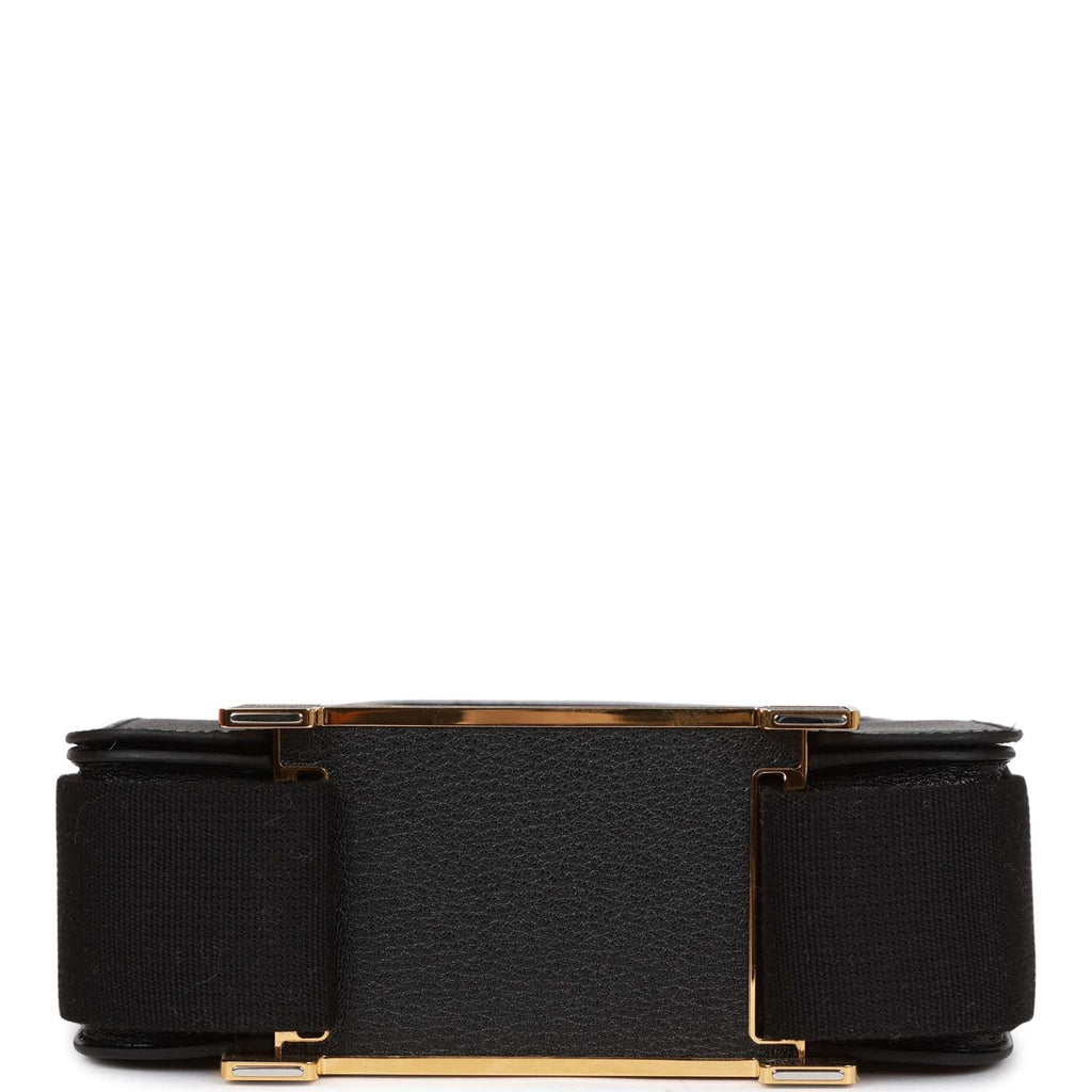 Black Chevre Gold Hardware Bag k7
