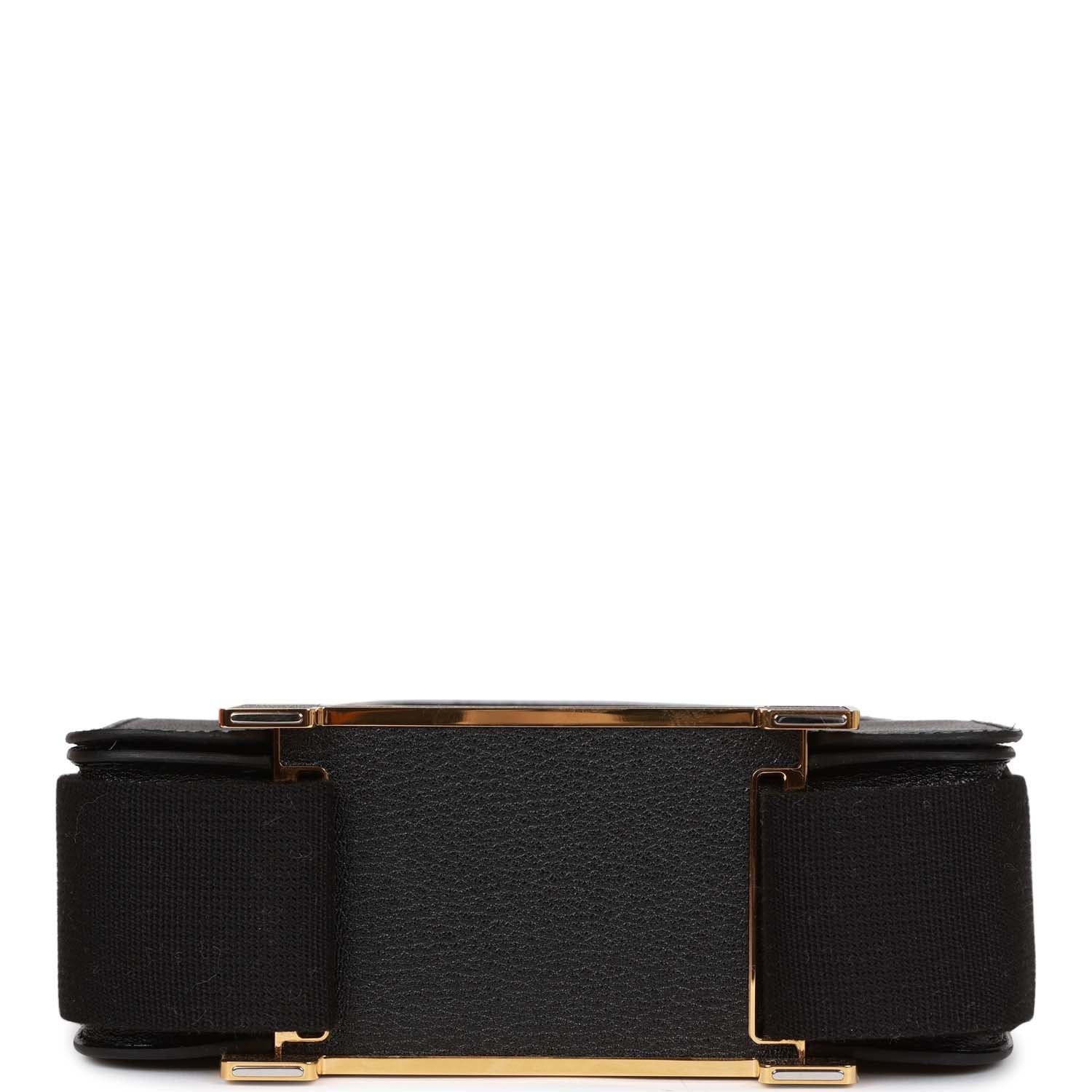 Black Chevre Gold Hardware Bag k7