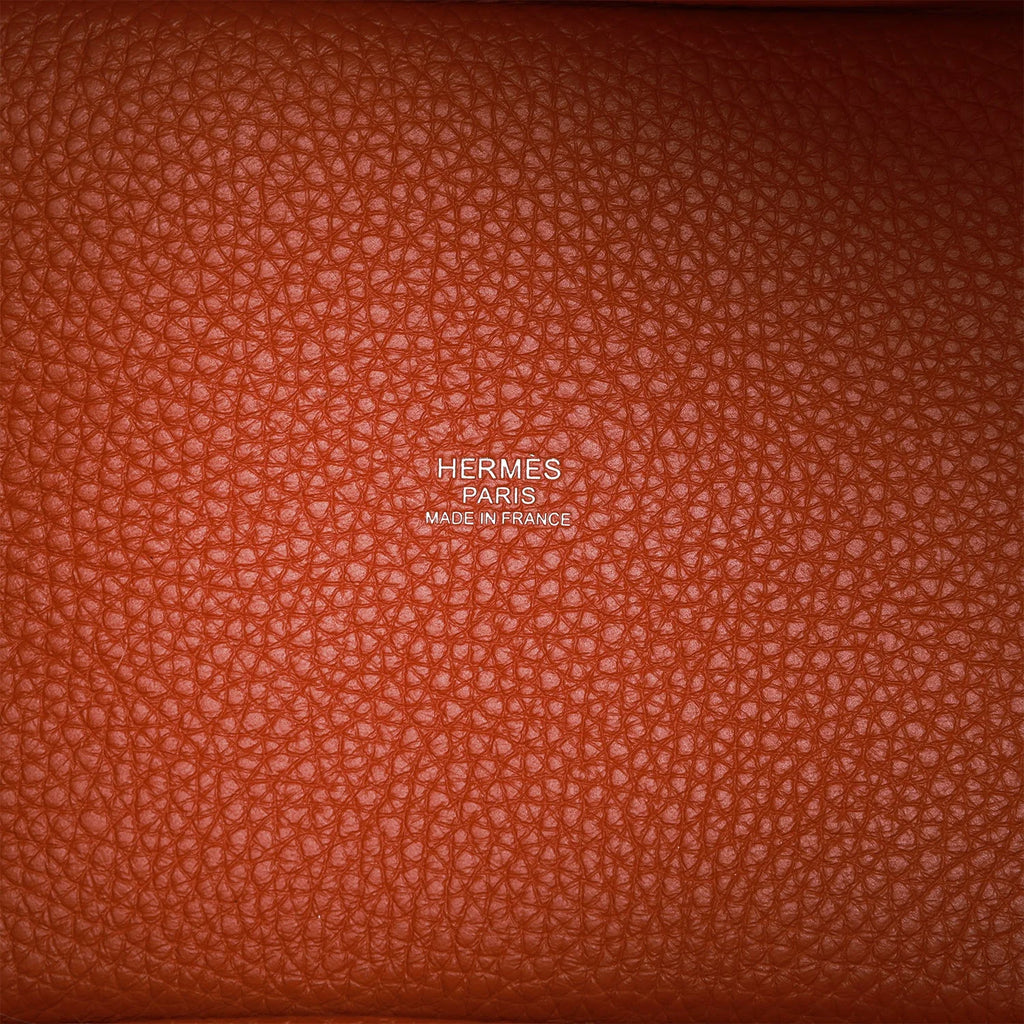 Cuivre Clemence Leather Handbag 18 with Palladium Hardware k7