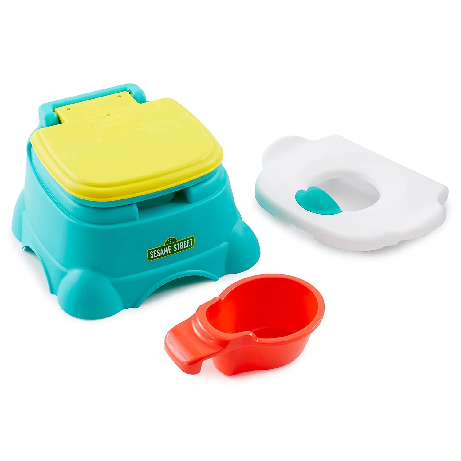 Sesame Street Elmo 3-in-1 Potty Chair, Toilet Trainer, and Step Stool - Blue A51442