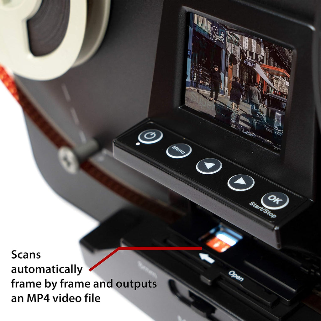 8mm Film Scanner with 2.3 Screen for Digitizing Reels k7