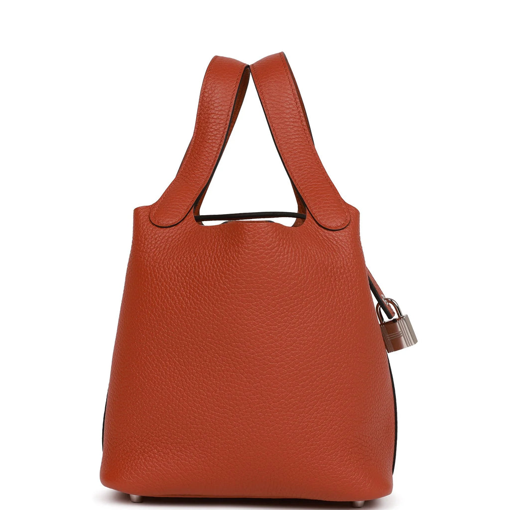 Cuivre Clemence Leather Handbag 18 with Palladium Hardware k7