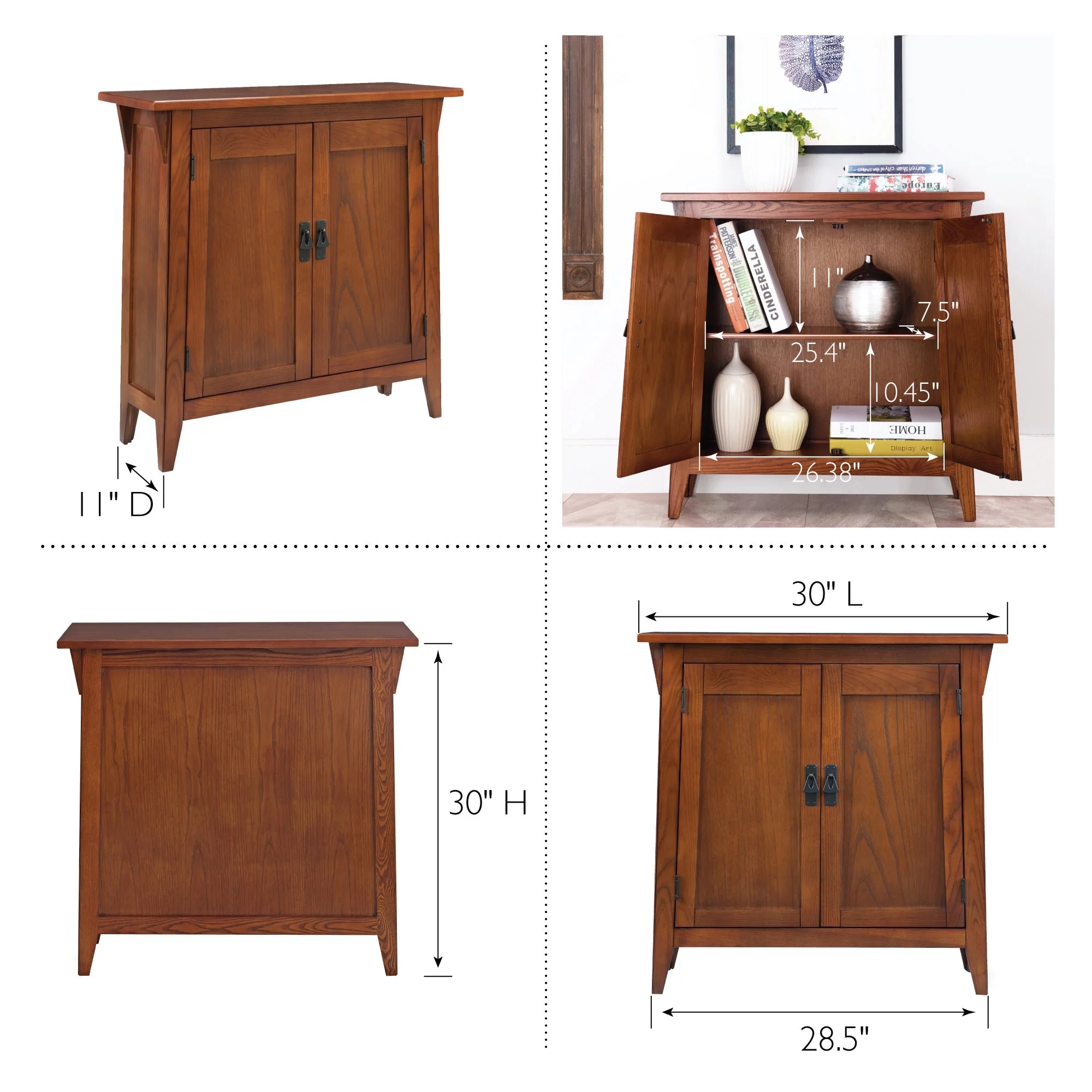 Leick Home Mission Foyer Cabinet Hall Stand Solid Wood A638861