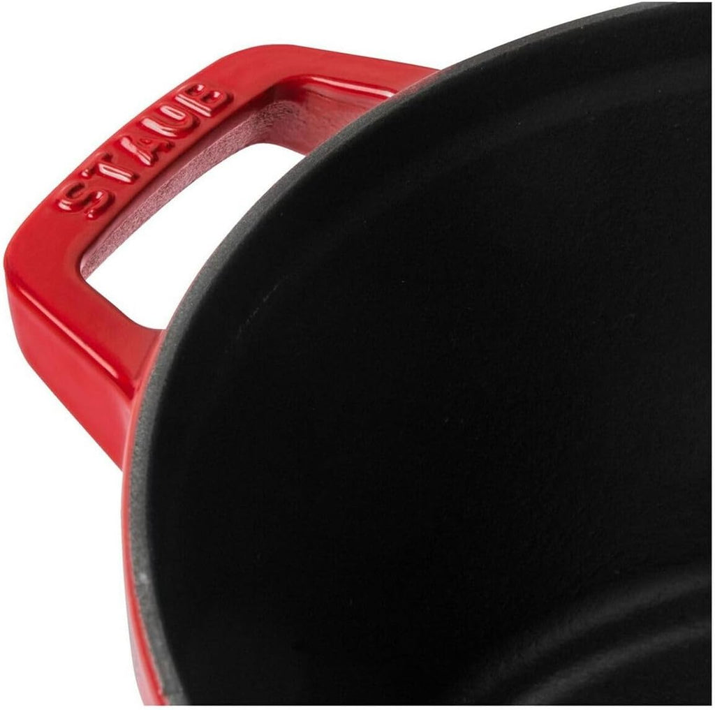 STAUB La Cocotte Round Cast Iron Cookware Set 2 Pieces Cherry Red X71047