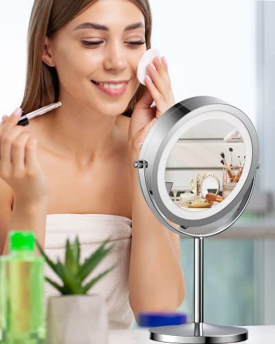 Magnifying Lighted Makeup Mirror Double Sided Swivel 7 Inch k9