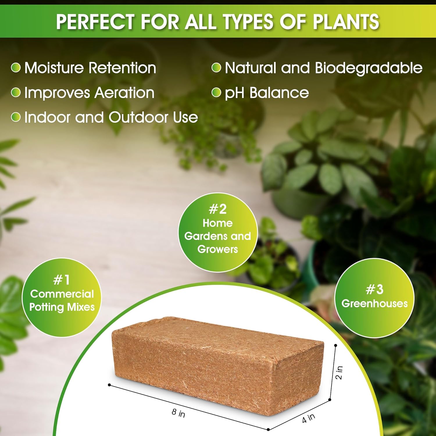 Coco Coir Bricks 4 Pack Organic Compressed Potting Mix x7k