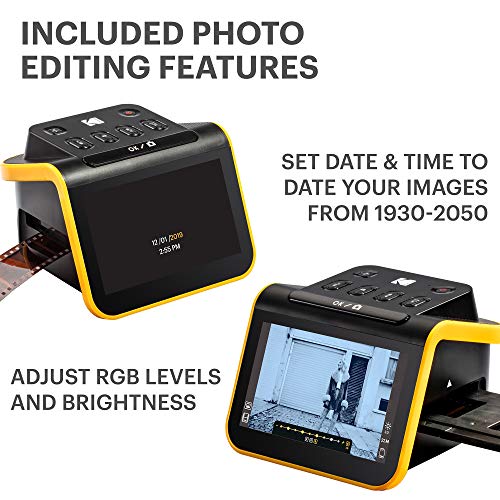 Film & Slide Scanner with 5" LCD Screen, Convert Negatives to Digital JPEG Photos a7
