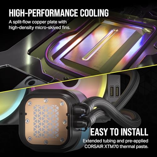 CORSAIR iCUE Link H150i LCD Liquid CPU Cooler 360mm AIO White L65645