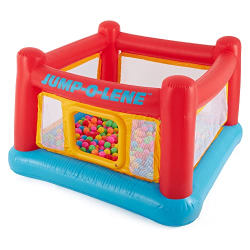 Intex Inflatable Jump-O-Lene Playhouse Trampoline Bounce Castle for Kids Ages 3-6 E97914
