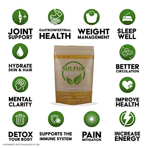 Organic Sulfur Supplement 99.9% Pure Lab-Tested 1/2 Pound k7