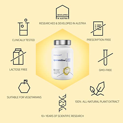 Spermidine Supplement Plant-Based Wheat Germ Extract Zinc 60 Capsules k7