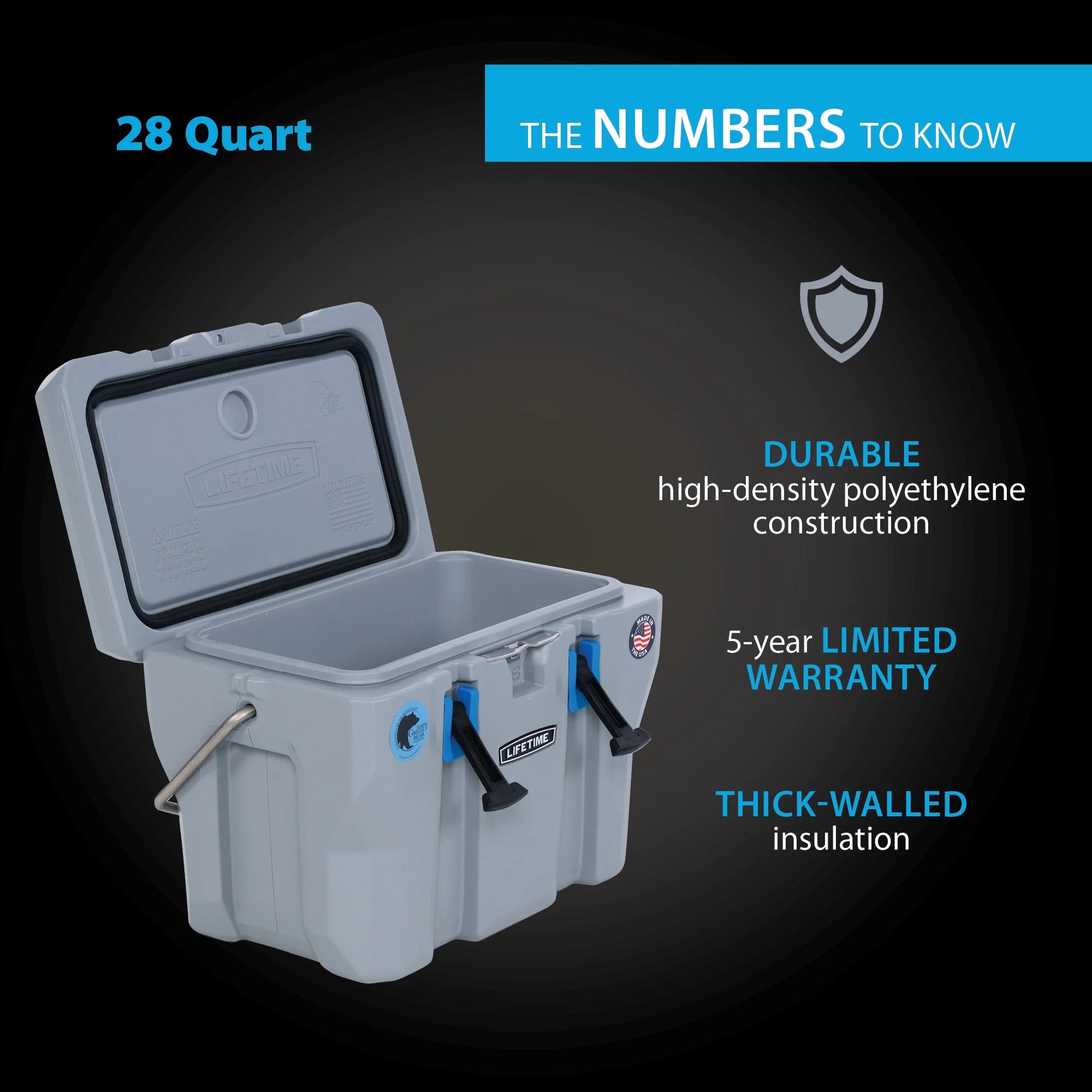 Cooler 28 Quart Sky Blue a7