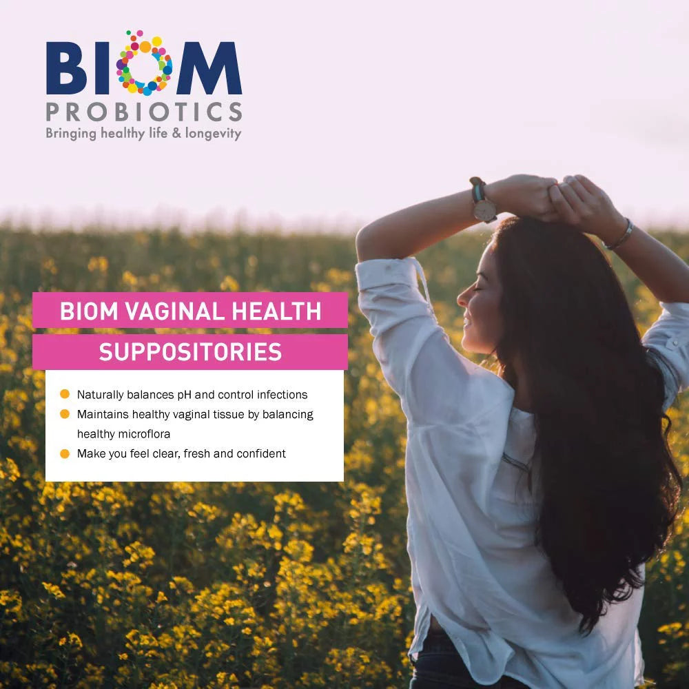 Biom Probiotics Vaginal Suppository for Women, 15 Count V4548