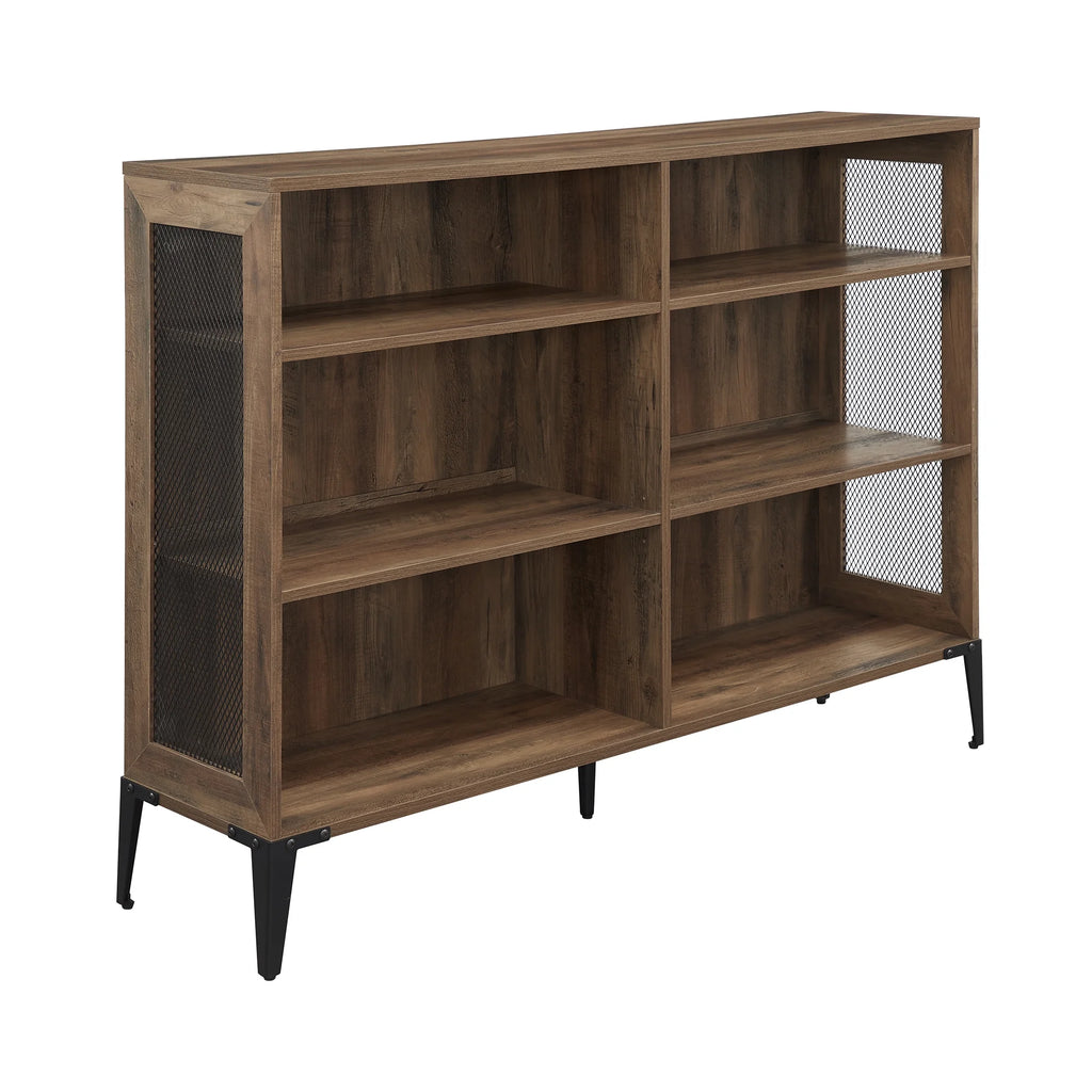 Walker Edison Designs Jeremy 6-Shelf Reclaimed Bookcase Barnwood X8525