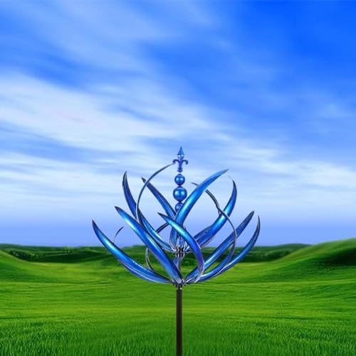 Outdoor Metal Wind Spinner for Lawn Garden Red a7