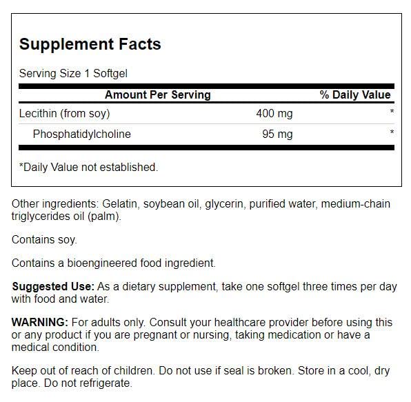 Lecithin Supplement 300 Softgels k7