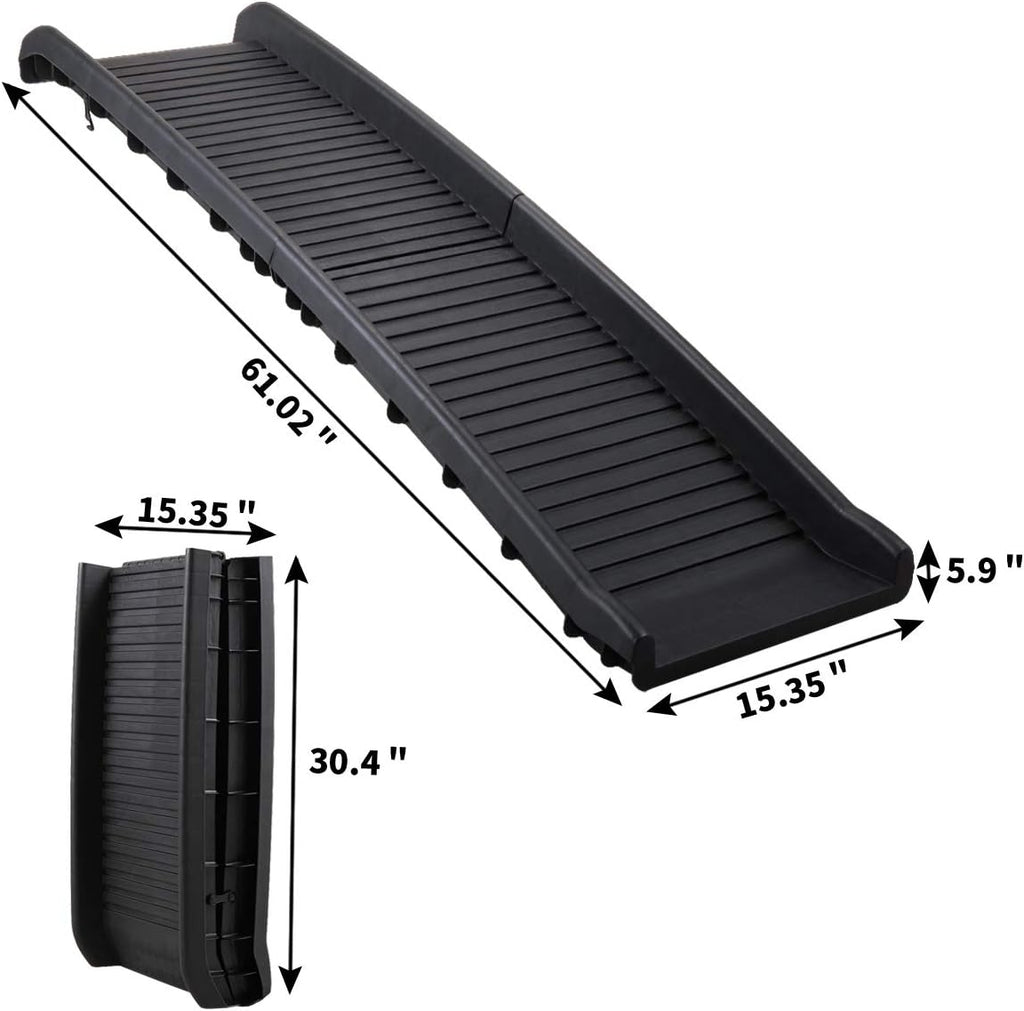 Heavy Duty Folding Dog Ramp for Large Dogs SUV Truck Car Pet Stairs Non-Slip Design q7m