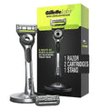 Gillette Labs with Exfoliating Bar Razor Refills for Men , 6 Razor Blade Refills and 7oz Rapid Foaming Shave Gel