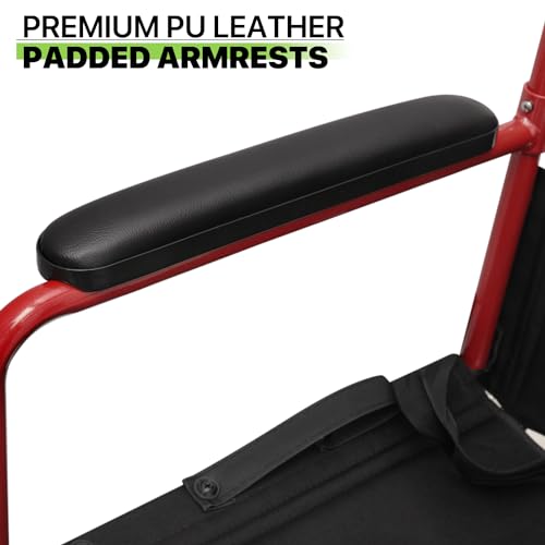 Wheelchair for Adults Foldable Lightweight 16 Inch Seat k7p
