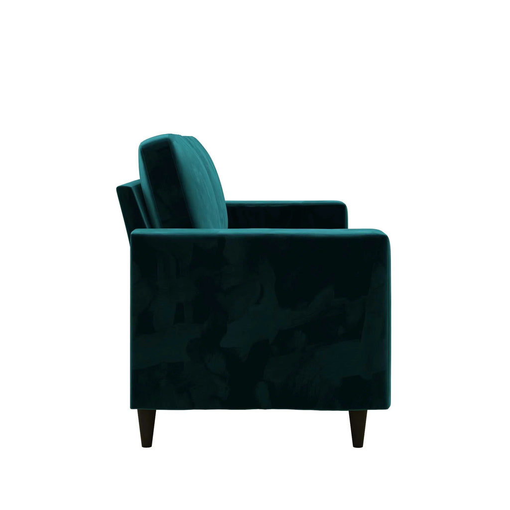 DHP Cooper 3 Seater Sofa, Green Velvet Y5477