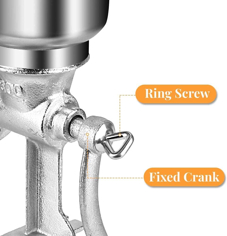 Manual Grain Grinder, Portable Hand Crank Mill for Wheat, Spice, Corn & Coffee M55414