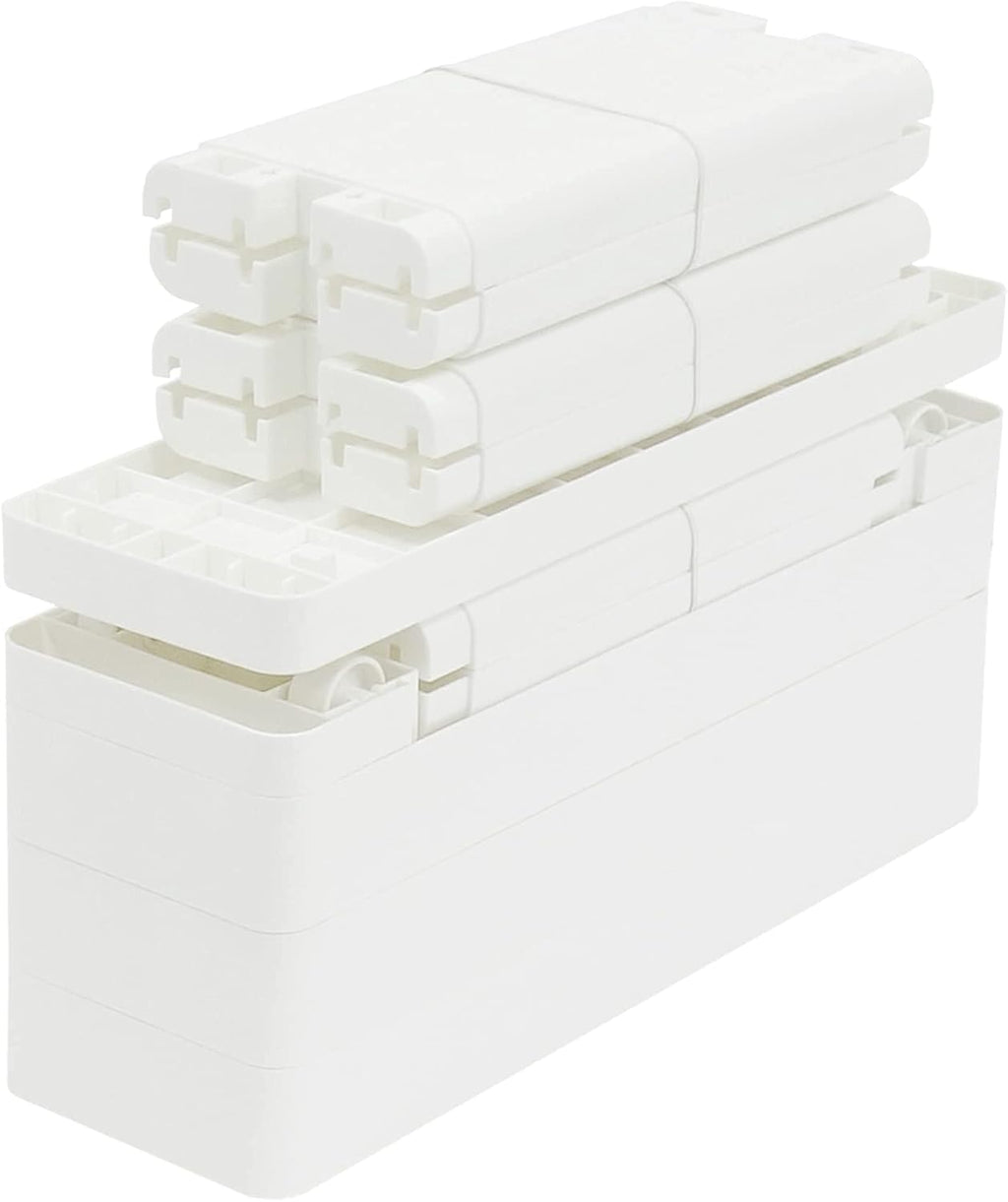 Slim Rolling Cart Trolley 4-Tier Narrow Storage Shelf White Z663