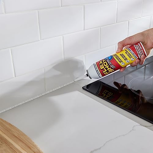 Flex Shot Rubber Adhesive Sealant Caulk, 8 oz, White C181