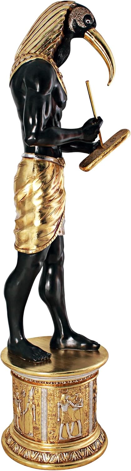 Egyptian Thoth Statue atop Temple Column Mount a7