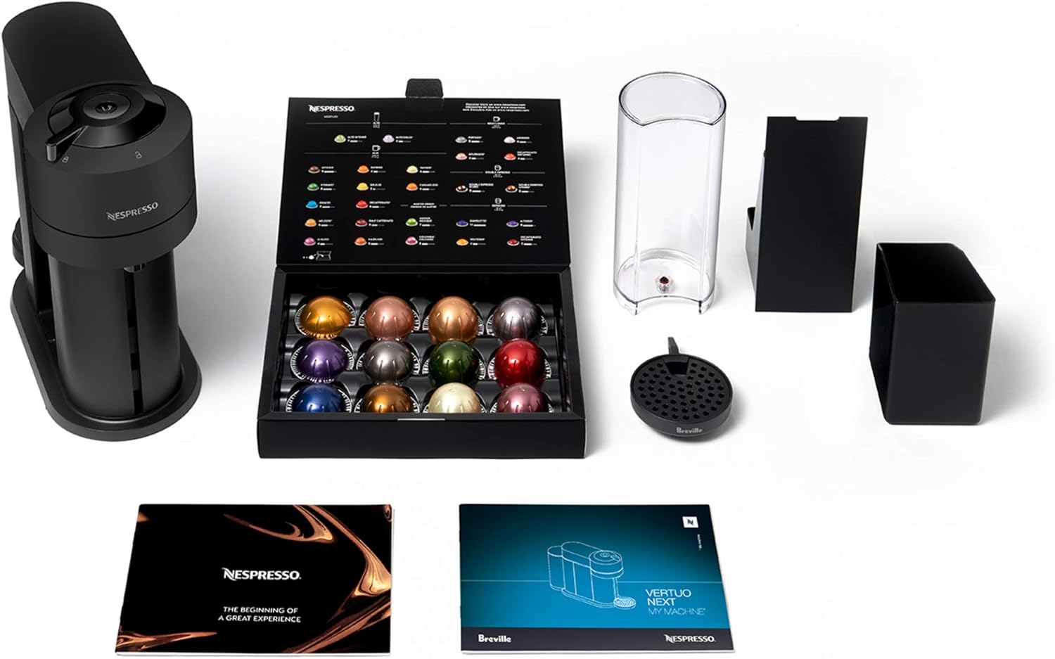 Nespresso Vertuo Next Coffee and Espresso Machine with Aeroccino by Breville, Matte Black Z3431