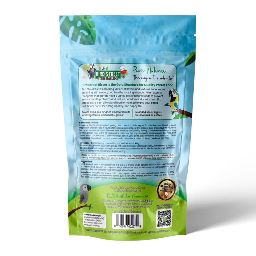 Bird Street Bistro Hearty Veggies Parrot Food Natural Grains R76225