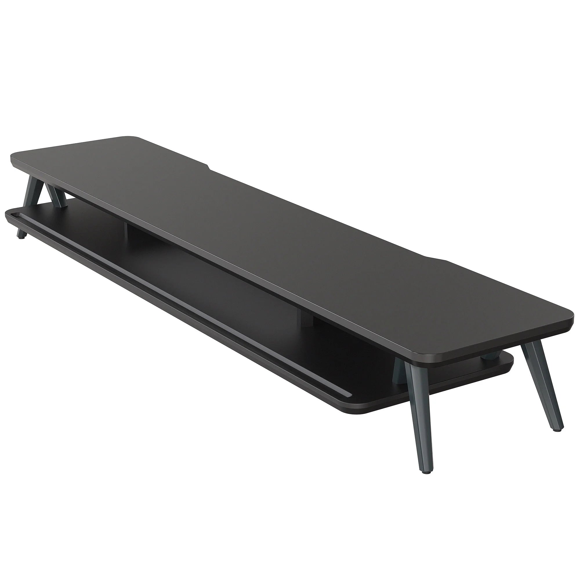Monitor Stand Riser for 2 Monitors, 42.5 Inch Desk Shelf with Storage Organizer k7p