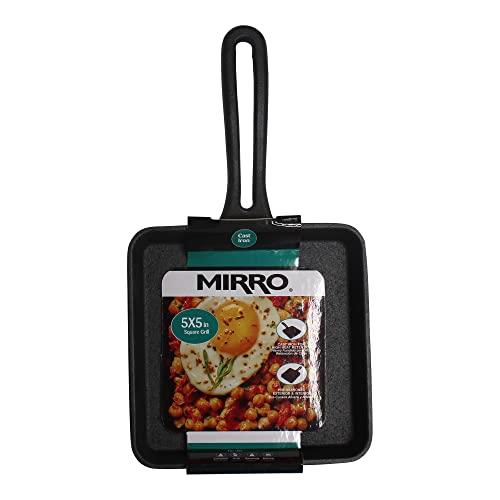 Mirro 4.5" Cast Iron Mini Skillet with Drip-Spouts, Pre-seasoned, Oven Safe W296